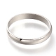 304 acero inoxidable anillos de banda lisos RJEW-B0006-7-03P-1