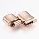 304 Stainless Steel Magnetic Clasps with Glue-in Ends STAS-F130-80RG-2