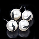 Boucles d'oreilles imprimées en plastique écologique avec imitation de perles EJEW-S203-04B-1