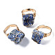 Lapis naturali regolabili anelli di barretta lazuli RJEW-T019-02C-KC-1