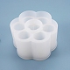 Caja de almacenamiento de lápiz labial redonda moldes de silicona X-DIY-K017-15-3