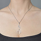201 hohle Halskette mit Anhänger „Blume des Lebens“ aus Edelstahl NJEW-OY001-55-2