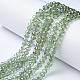 Chapelets de perles en verre transparent électrolytique EGLA-A034-T6mm-F18-1
