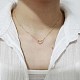 Herz 925 Halsketten aus Sterlingsilber mit Anhänger für Frauen NJEW-BB72180-A-2