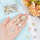 UNICRAFTALE 40pcs 2 Colors Stainless Steel Buttons Oval Buttons 2 Holes Sewing Button Golden & Stainless Steel Color for Sewing Fasteners Button Painting Handmade Ornament DIY Projects STAS-UN0003-94-4