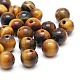 3-Hole Natural Tiger Eye Round Beads G-N0012-8mm-16-2