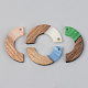 Opaque Resin & Walnut Wood Pendants RESI-S389-007A-C-1