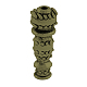 Stile tibetano perline tubo in lega TIBEB-5154-AB-NR-1