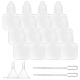 Benecreatペット液体ボトル  プラスチック漏斗ホッパー付き  使い捨てプラスチックホールピペット  ホワイト  26個/セット AJEW-BC0001-29A-1