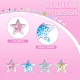 Cheriswelry 240 Uds 3 estilo 3d estrella y corazón y flor/molino de viento con cabujones de resina en polvo brillante MRMJ-CW0001-01-4