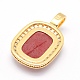 Electroplated Natural Druzy Crystal Agate Pendants G-A172-03-3
