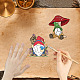 CRASPIRE Gnome Clear Stamps Mushroom Elf Dwarf Candle Snail Vintage Reusable Retro Postmark Transparent Silicone Stamp Seals for Journaling Card Making Decor Scrapbooking Supplies Album Decoration DIY-WH0439-0241-4