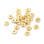 Perline di distanziatore in ottone, disco, oro, 6x1.5mm, Foro: 1 mm