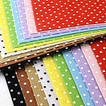Polka Dot Pattern Printed Non Woven Fabric Embroidery Needle Felt for DIY Crafts, Mixed Color, 30x30x0.1cm, 50pcs/bag
