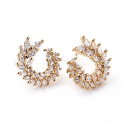 Серьги-гвоздики из циркония EJEW-L224-46G