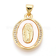 Латунные микропаве прозрачные подвески с фианитом KK-N268-24G