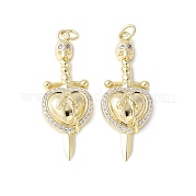 Латунные микро проложить кубического циркония подвески KK-F892-39G