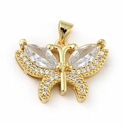 Латунные микро проложить кубического циркония подвески KK-B059-34G-D