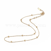 Ion Plating(IP) 304 Stainless Steel Satellite Chain Necklace for Men Women NJEW-K245-011A