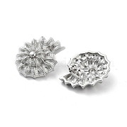 Латунные серьги-гвоздики в форме ракушки EJEW-Q811-25P