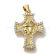Подвеска из латуни с микропаве и поперечной стойкой KK-U019-19G