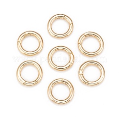 Bagues à ressort en laiton, donut, sans nickel, véritable 18k plaqué or, 6 jauge, 23x4mm, diamètre intérieur: 15 mm