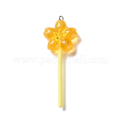 Grands pendentifs lumineux en résine transparente&nbsp;RESI-K019-04C