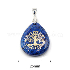 Natürliche Lapislazuli Anhänger Halsketten&nbsp;FS-WG13773-04