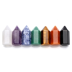 Punktturm Natur Edelstein sechseckiges Prisma Chakra Heilstein Zauberstäbe&nbsp;PW-WG40392-01