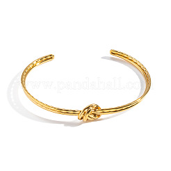 Brazaletes de doble hebra con nudo abierto de acero inoxidable 304 para mujer&nbsp;BP9596