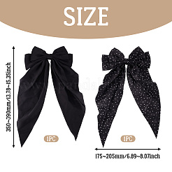 2 Stück Haarspangen mit Schleife aus Polyester/Stoff in 2 Stilen für Frauen und Mädchen&nbsp;DIY-TA0011-57