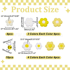 42 stücke 9 arten handgemachte baumwolle stricken ornament zubehör&nbsp;DIY-WR0005-08