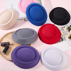 8 Stück 8 Farben Stoff Pillbox Stewardess Fascinator Hut Basis für Millinery&nbsp;AJEW-GF0010-95