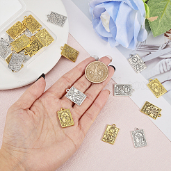 24 pièces 12 styles pendentifs en alliage de placage de rack&nbsp;FIND-CA0008-17