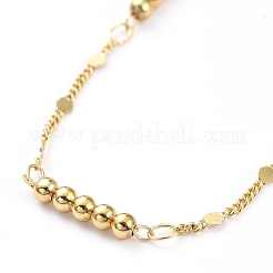 Pulseras de cadena de eslabones de latón&nbsp;BJEW-JB05220