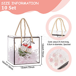 Transparente Geschenkbox aus PET-Kunststoff&nbsp;OBOX-WH0016-05B