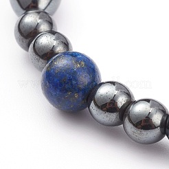 Unmagnetische synthetischen Hämatitkornen dehnen Armbänder&nbsp;BJEW-JB05925