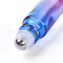 Bouteilles à billes vides d'huile essentielle de couleur dégradée en verre de 10 ml&nbsp;MRMJ-WH0011-B08-10ml