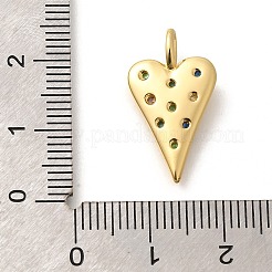 Cremagliera placcatura micro ottone spianare pendenti zirconi&nbsp;KK-M296-06G