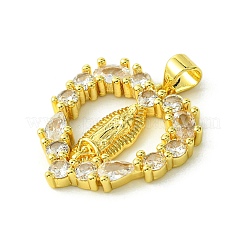 Pendentifs en laiton zircon cubique transparent&nbsp;KK-H472-38A-G