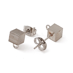 Boucles d'oreilles à tige en acier inoxydable 304 anti-ternissement&nbsp;STAS-E179-03P-02