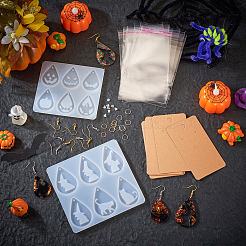 2 Stück Silikonformen für Halloween-Tropfenanhänger im 2-Stil&nbsp;DIY-TA0004-99