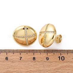 Pendientes de latón con circonitas cúbicas transparentes&nbsp;EJEW-Q042-01A-G