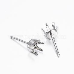 Montature per orecchini a bottone in acciaio inossidabile 304 anti-ossidazione&nbsp;STAS-H376-97