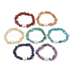 7 bracelet extensible en pierres précieuses pour femmes&nbsp;BJEW-JB11405