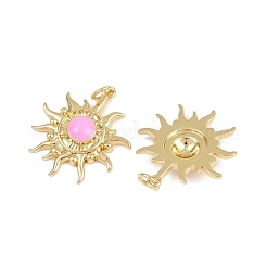 Pendentifs d'émail en laiton &nbsp;KK-L240-09G