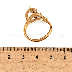 Anillos de dedo de acero inoxidable 304 con micropavé de circonita cúbica para mujer&nbsp;SA-CBAABBA-19G