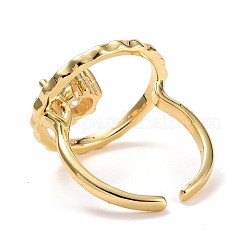 Anneau creux avec anneau de manchette en zircone cubique&nbsp;RJEW-E170-06G