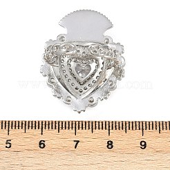 Anelli di polsino in zircone chiaro con micro pavè di ottone&nbsp;RJEW-P155-04D-P