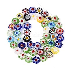 Handgemachte Millefiori Bunte Malerei Perlen Stränge&nbsp;LAMP-T022-13B